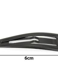 Заколка тик-так - 6см черная матовая 